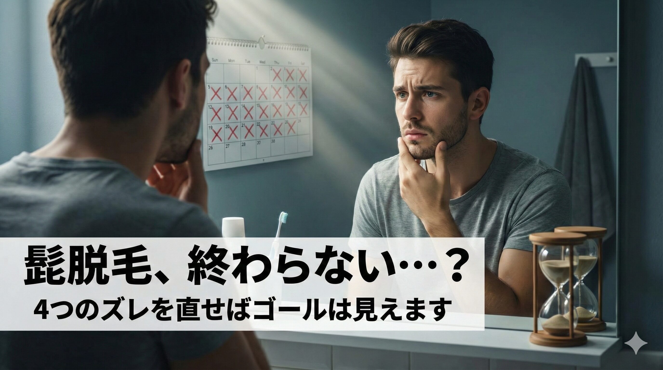 髭脱毛が終わらない…？その不安、4つのズレを直せばゴールは見えます